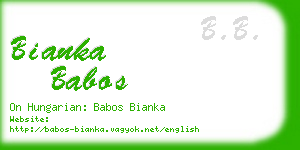 bianka babos business card